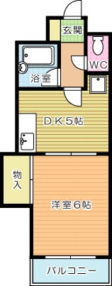 フレール清水 506号室 間取り