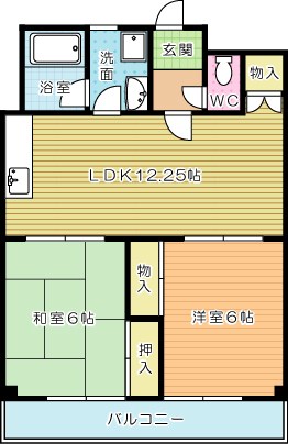 フレール清水 202号室 間取り