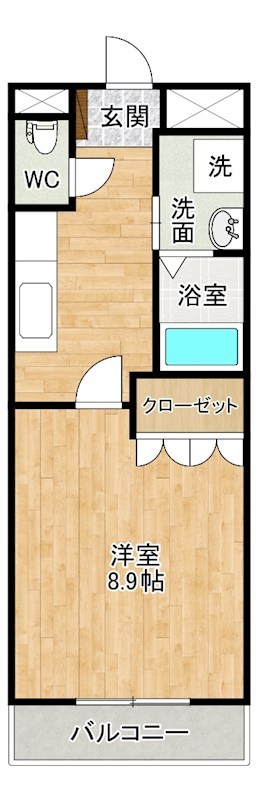 プレジール 203号室 間取り