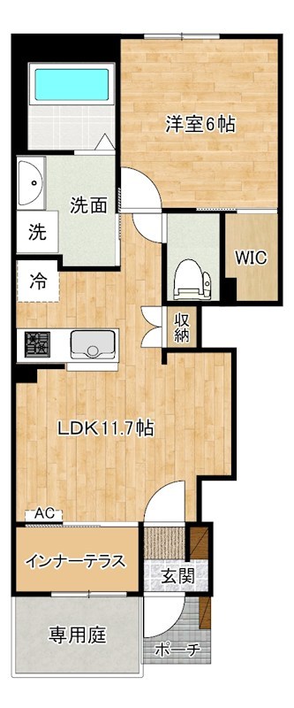 アジャート 103号室 間取り
