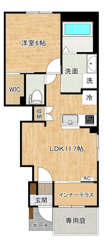 アジャート 107号室 間取り