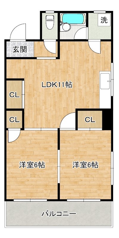 ＴＫＢＬＤⅡ 102号室 間取り