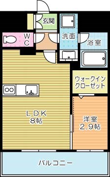 グランフォーレ小倉シティタワー 403号室 間取り