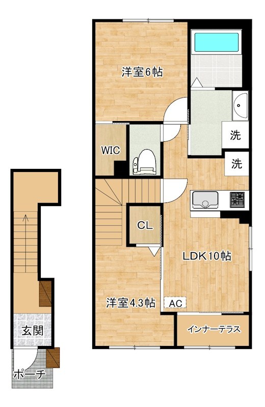アジャート 207号室 間取り
