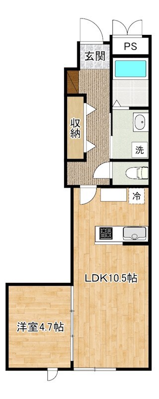 SUN　VIA下到津（サンヴィア下到津） 102号室 間取り