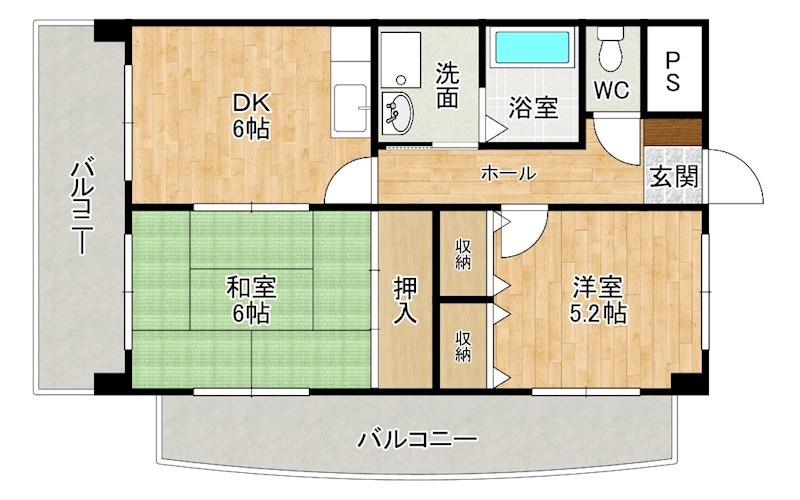 ブウルヴァール足原 401号室 間取り