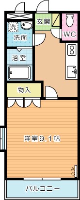 シェレンバウムＦ 207号室 間取り