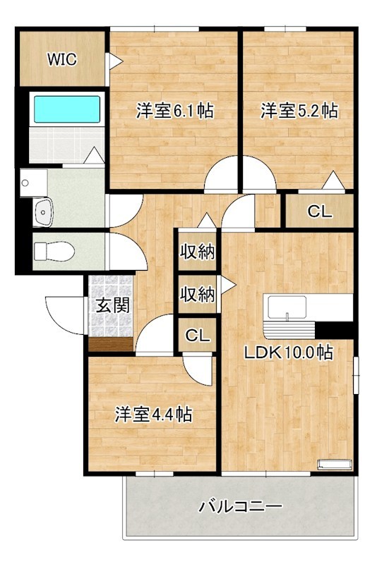アムール中井 302号室 間取り