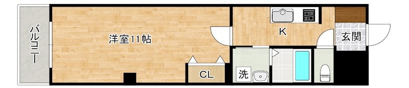 ラフィーネ到津学園通り 207号室 間取り