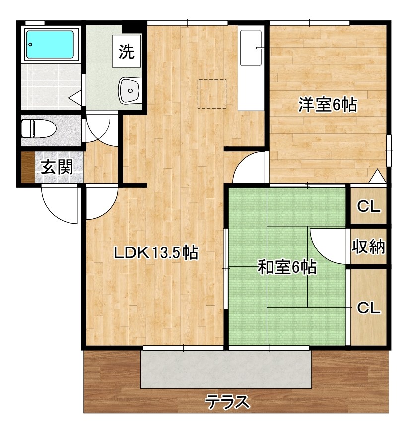 フロンティアＳⅡ 105号室 間取り