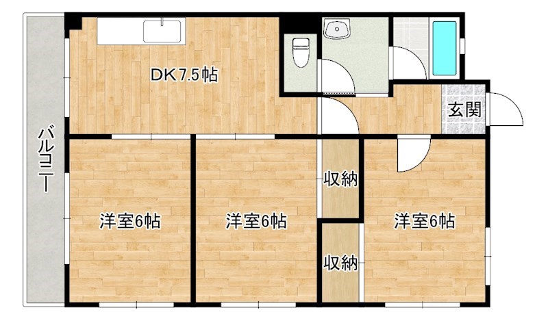 高峰グリーンマンション 104号室 間取り