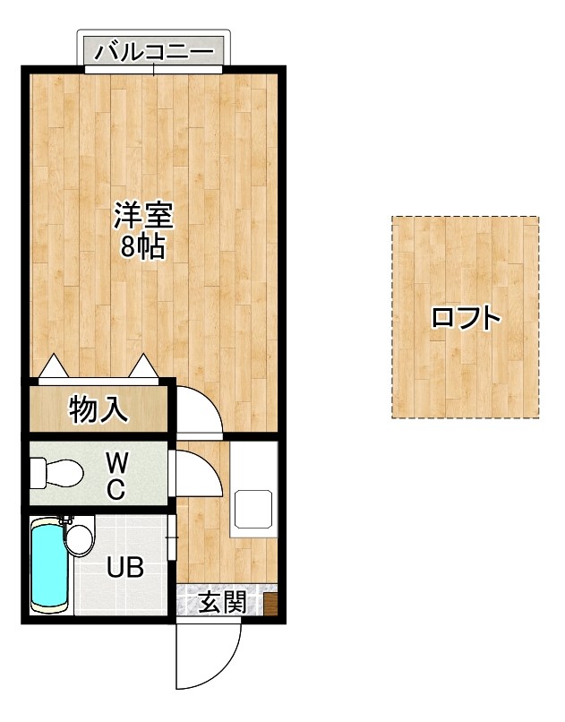 ロフティ葉山   101号室 間取り