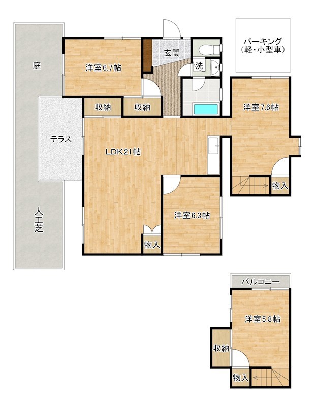 Casa Con Vista KUROBARUⅡ 間取り