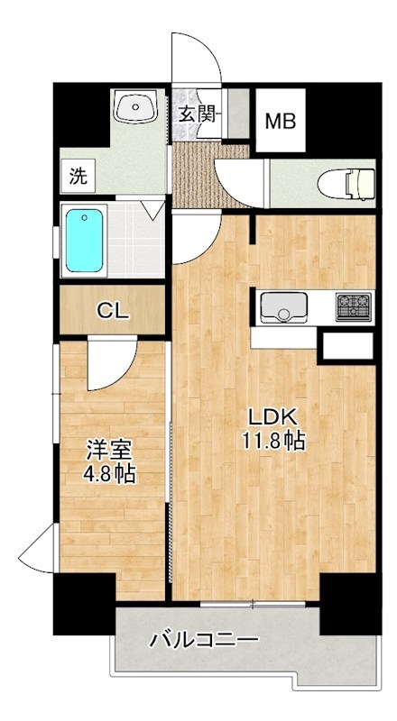 PLACE　COURT（プレースコート） 901号室 間取り