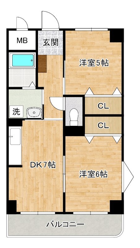 クレアーレ加用 　 101号室 間取り