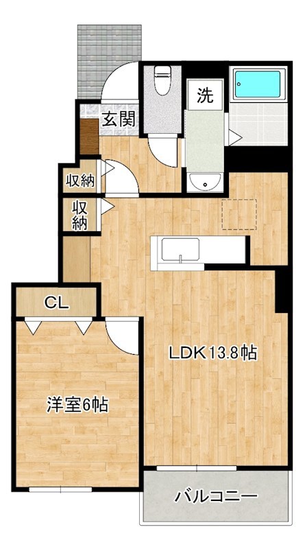 クロスウイングⅡ  102号室 間取り