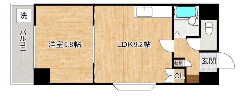 ウインズ三萩野 306号室 間取り
