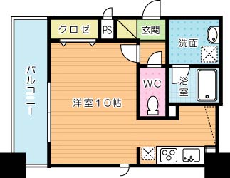 デュープレステージ 1007号室 間取り
