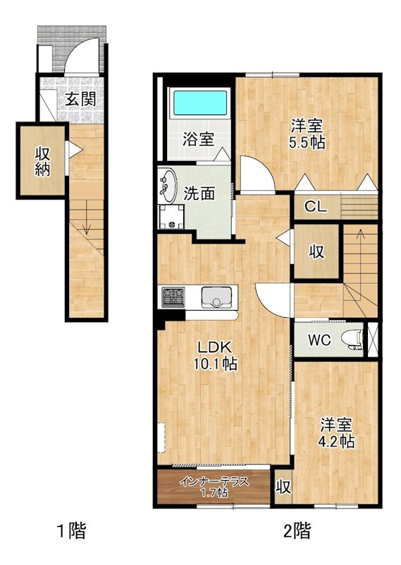 ザ・スパキオ　アヴァンサートフクオカ 202号室 間取り