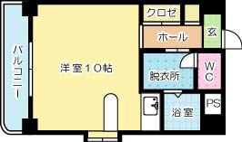 ブランシュ砂津 601号室 間取り