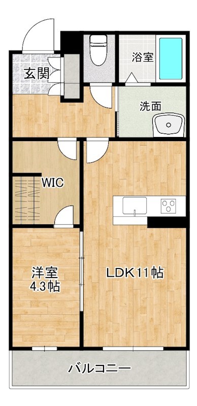 シャーメゾン優蒼の杜　壱番館 302号室 間取り