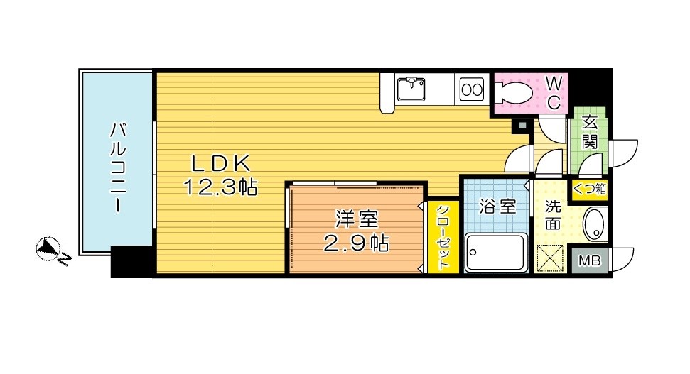 リュシオールレジデンス 610号室 間取り