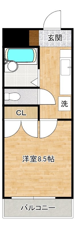 ウインズ浅香Ⅰ  407号室 間取り