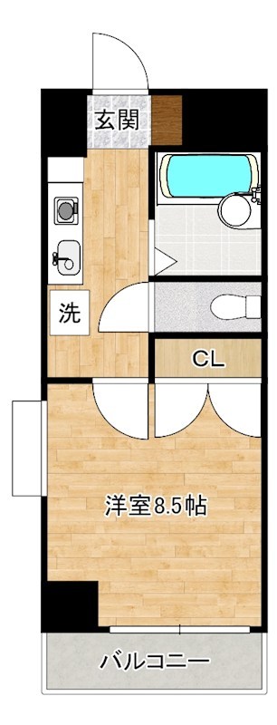 ウインズ浅香Ⅱ  612号室 間取り