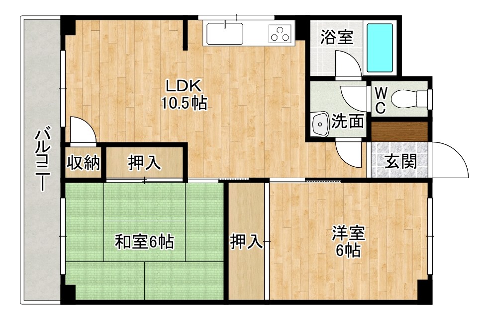 マルマン黄金ビル 603号室 間取り