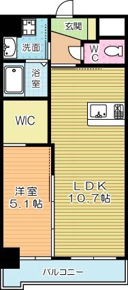 VERDE TOBATA(ヴェルデ戸畑) 305号室 間取り