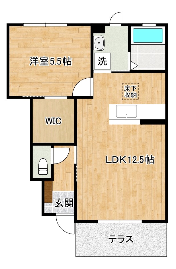 MAST日明　Ｂ棟  103号室 間取り