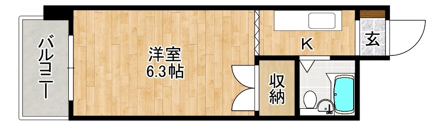 サンライズ緑ヶ丘  209号室 間取り