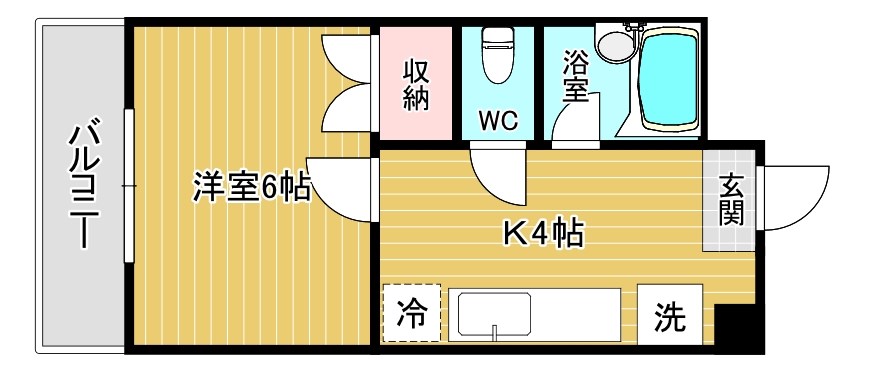 オークヴィラ小倉  201号室 間取り