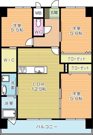 メディプラカーサ   1304号室 間取り