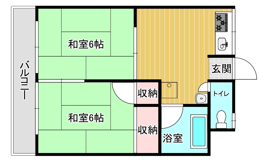 コーポ小倉 101号室 間取り