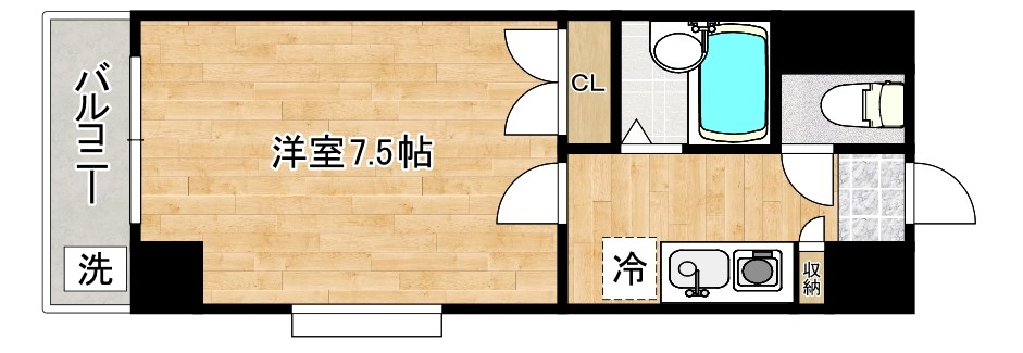 ロイヤルビップ 801号室 間取り