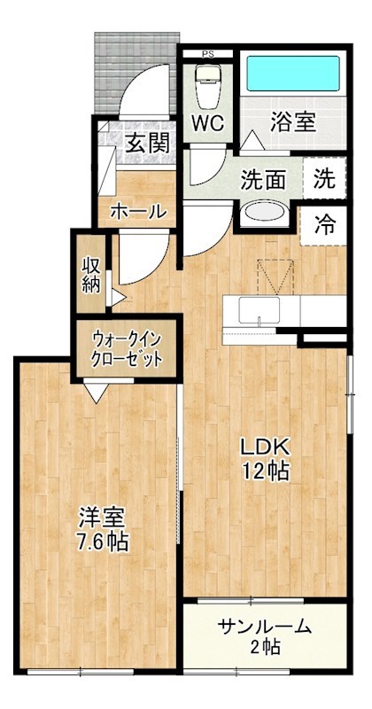 モナコール　F・1 101号室 間取り