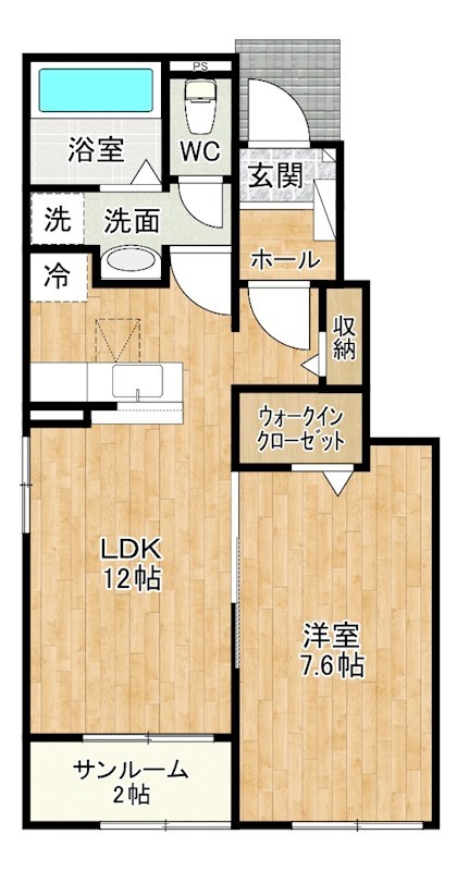 モナコール　F・1 103号室 間取り