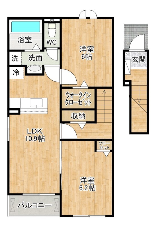 モナコール　F・1 203号室 間取り