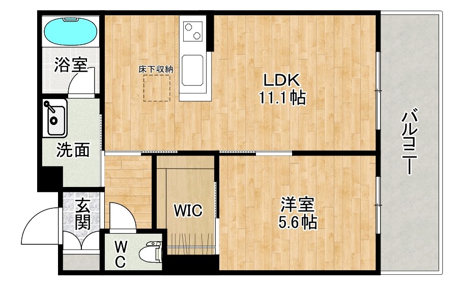 グランカルム足立 201号室 間取り