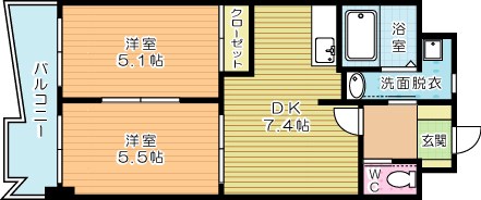 Ｓ－ＦＯＲＴ小倉 407号室 間取り