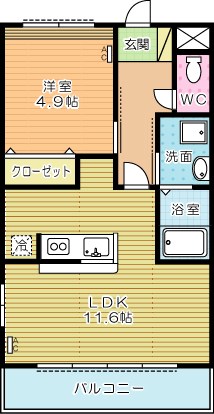 グランメゾンエヌ   207号室 間取り