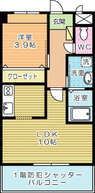 Calmハナ(カームハナ)  203号室 間取り