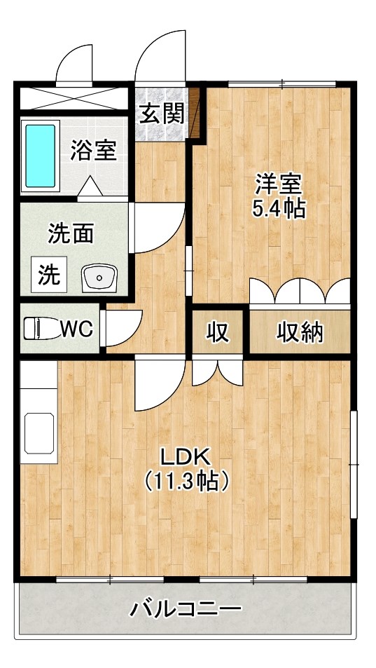 ディアベルジュ   201号室 間取り