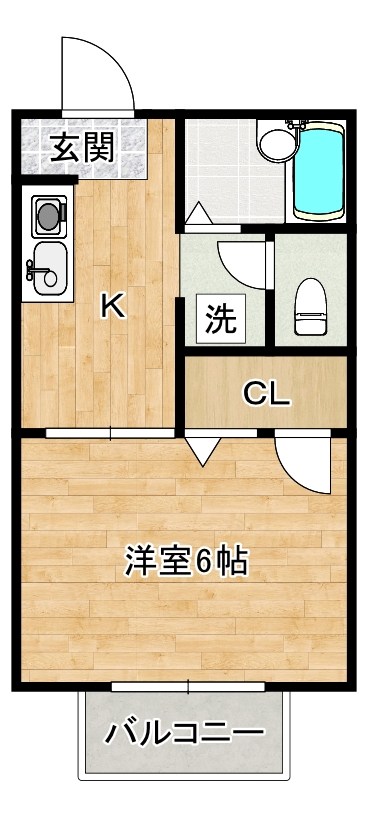 スタディハイツＹＳ　Ａ棟 103号室 間取り