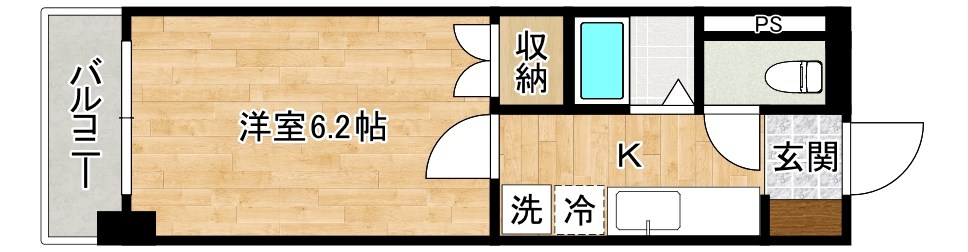 ビブレマンション城野(分譲賃貸)  502号室 間取り