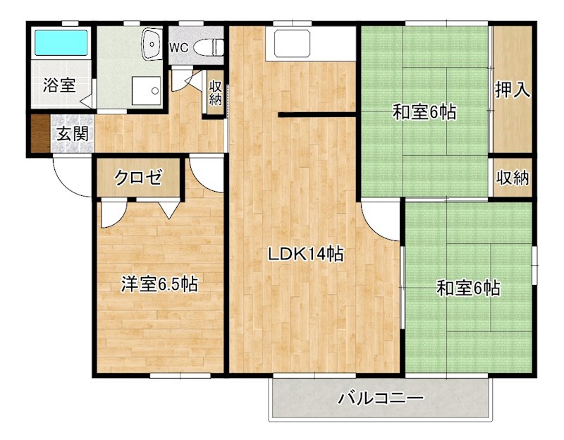 ソレアードＴＲ　Ａ棟 202号室 間取り