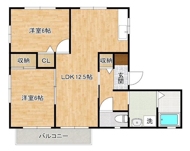 グローヴ・たかのⅡ　A棟 202号室 間取り