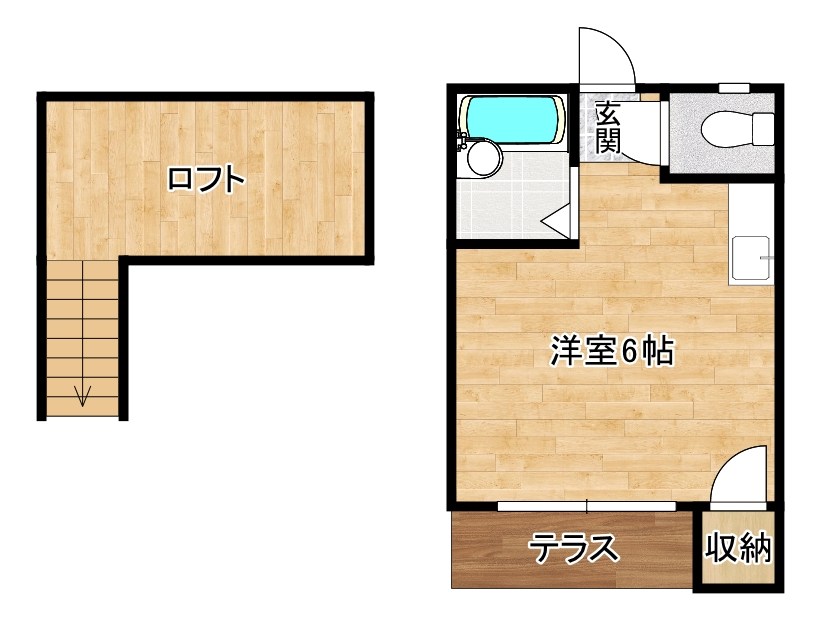 ガーディア城野 103号室 間取り