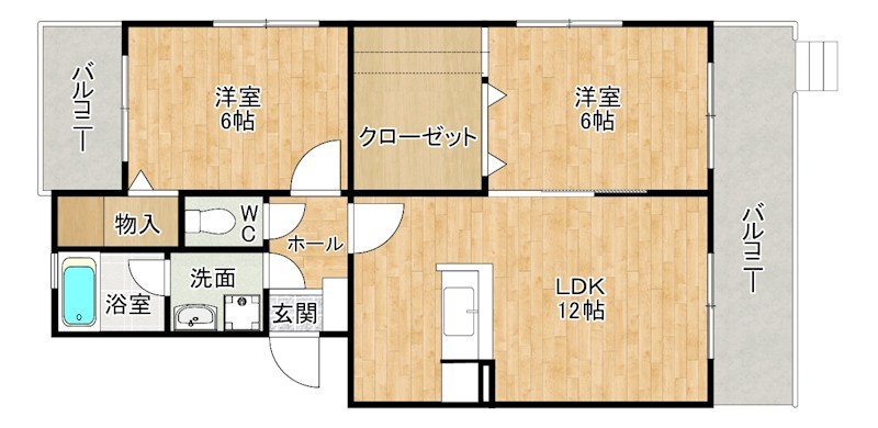 エクセルシティ門司Ｂ棟 101号室 間取り